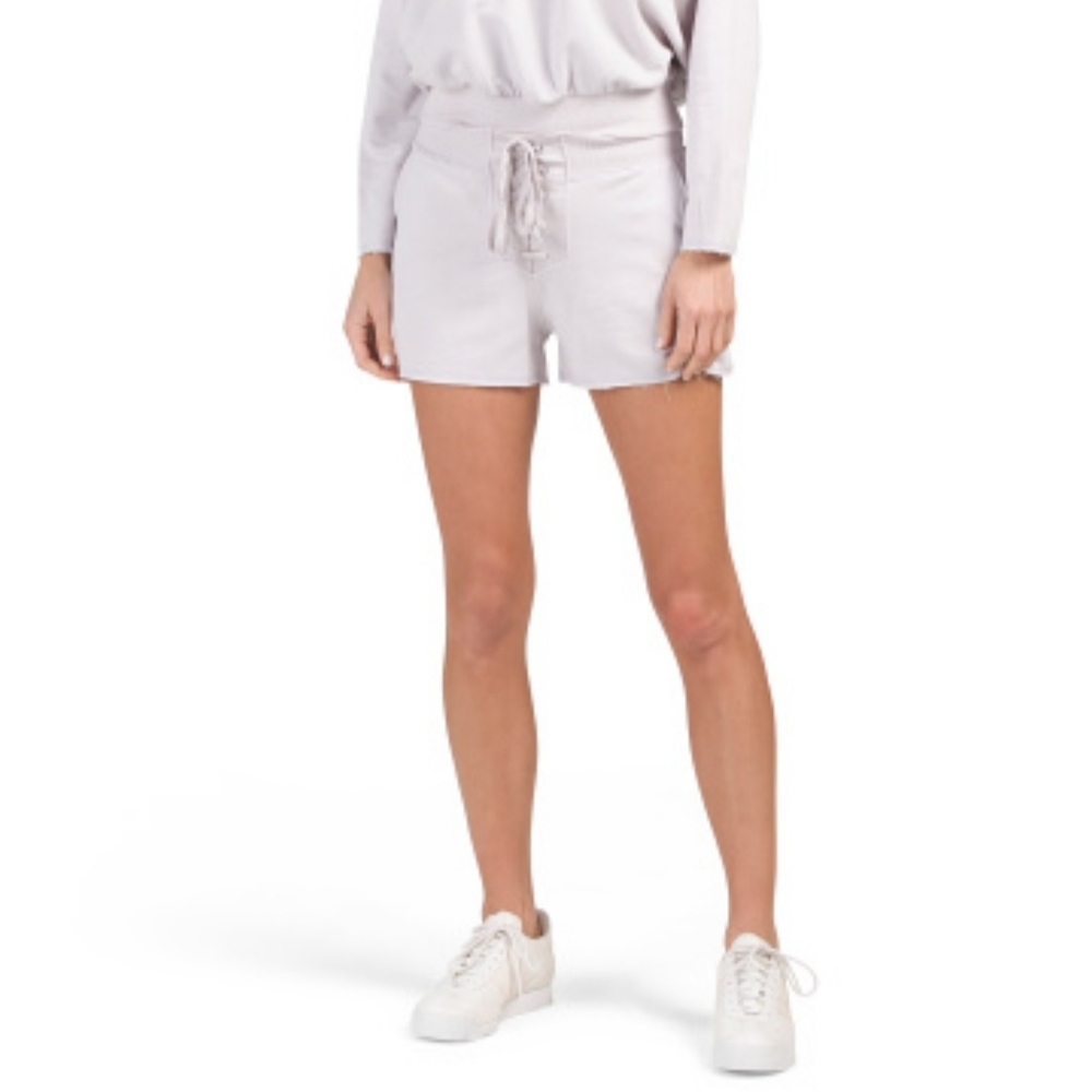 Young Fabulous & Broke Lace up Payton Shorts Size L color grey iris NWT
